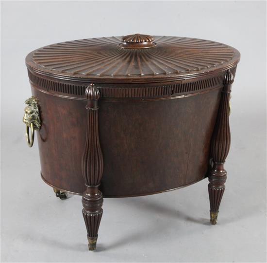 A Regency mahogany cellarette, W.2ft 4in. D.1ft 8in. H.2ft